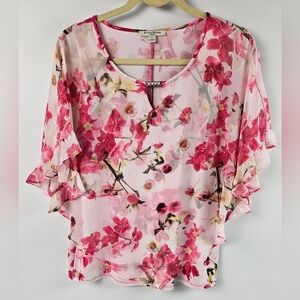 Studio Works Pink Floral Blouse
